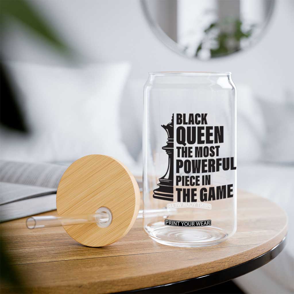 Chess Lover Glass Can Black Queen The Most Powerful Piece In The Game Checkmate TS11 Print Your Wear