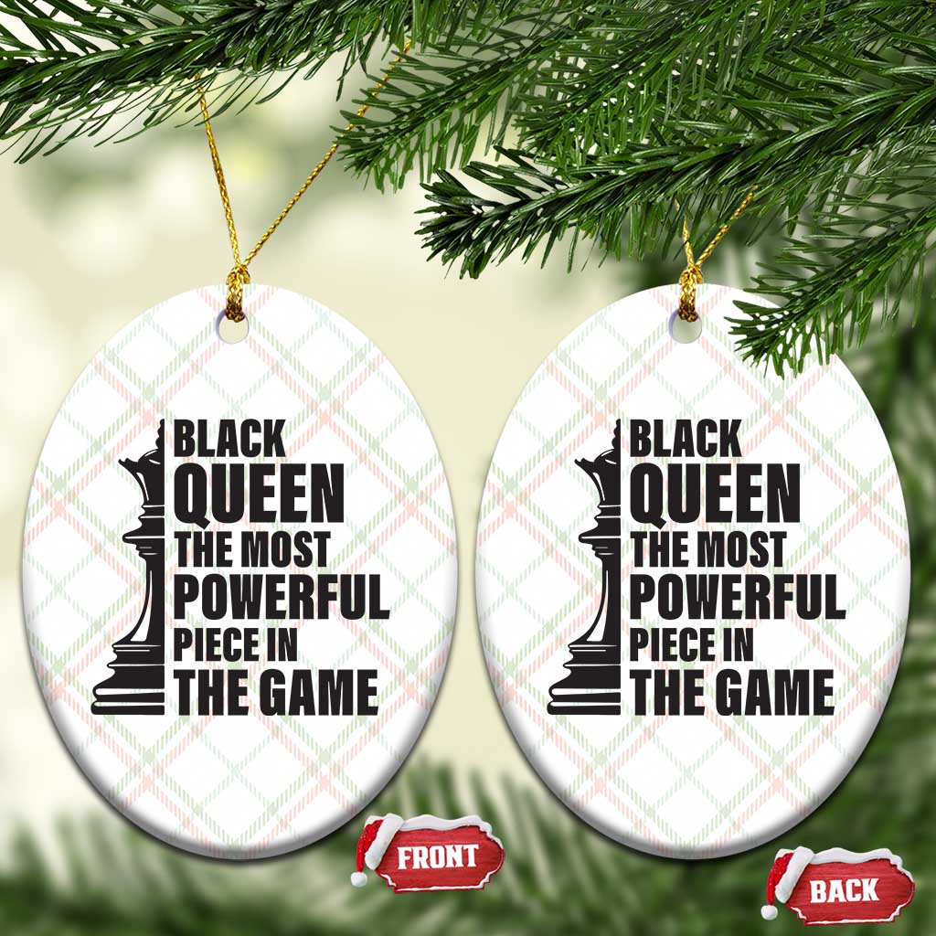 Chess Lover Ceramic Ornament Black Queen The Most Powerful Piece In The Game Checkmate TS11 Print Your Wear