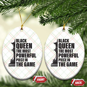 Chess Lover Ceramic Ornament Black Queen The Most Powerful Piece In The Game Checkmate TS11 Print Your Wear