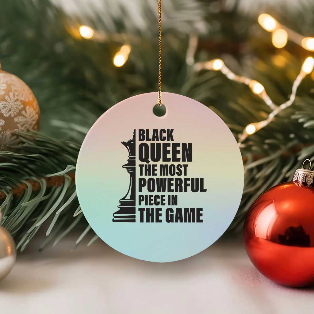 Chess Lover Ceramic Ornament Black Queen The Most Powerful Piece In The Game Checkmate TS11 1pc Pastel Print Your Wear