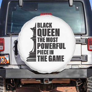 Chess Lover Spare Tire Cover Black Queen The Most Powerful Piece In The Game Checkmate TS11 No hole White Print Your Wear