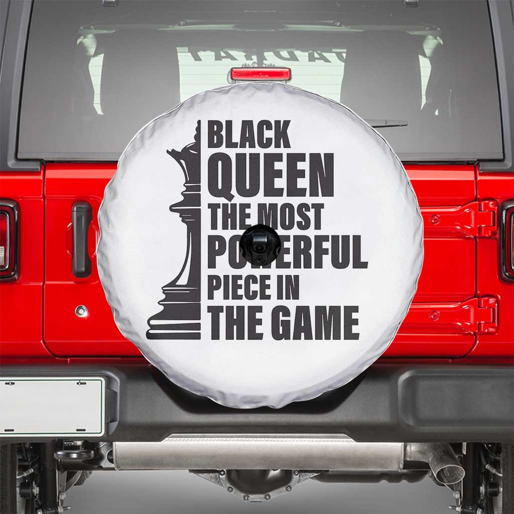 Chess Lover Spare Tire Cover Black Queen The Most Powerful Piece In The Game Checkmate TS11 White Print Your Wear