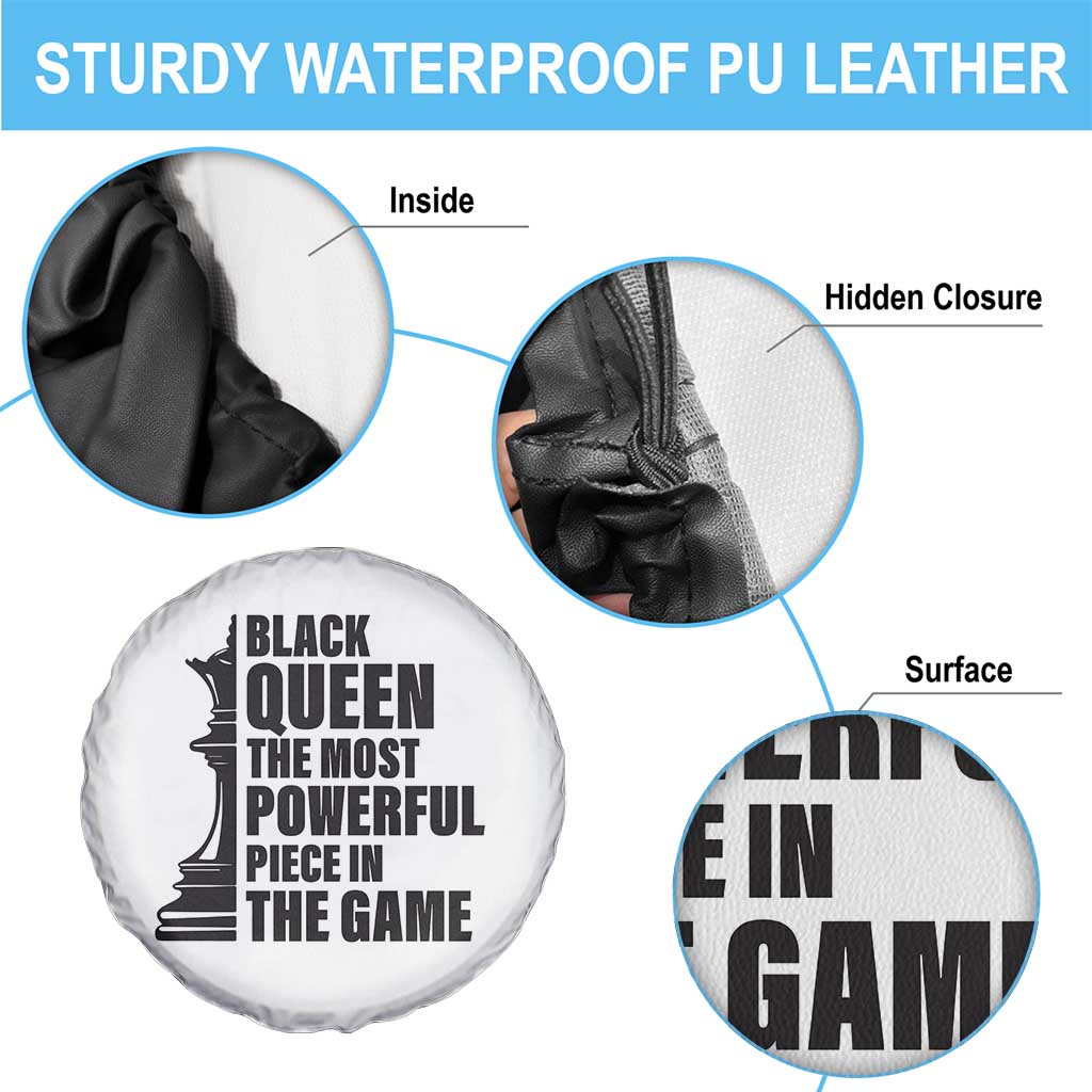 Chess Lover Spare Tire Cover Black Queen The Most Powerful Piece In The Game Checkmate TS11 Print Your Wear