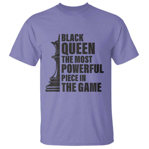 Chess Lover T Shirt Black Queen The Most Powerful Piece In The Game Checkmate TS11 Violet Print Your Wear