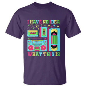 Funny 70s 80s T Shirt I Have No Idea What This Is Retro Vintage 90s Outfit TS11 Purple Print Your Wear