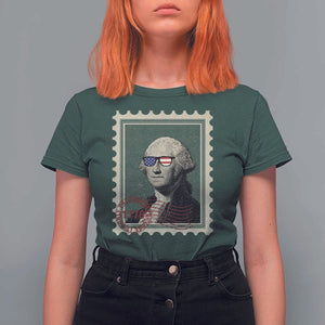 Funny 4th Of July T Shirt For Women It's Only Treason If You Lose American Flag TS11 Dark Forest Green Print Your Wear