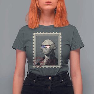 Funny 4th Of July T Shirt For Women It's Only Treason If You Lose American Flag TS11 Dark Heather Print Your Wear