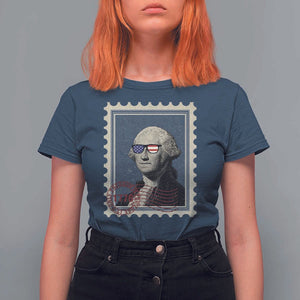 Funny 4th Of July T Shirt For Women It's Only Treason If You Lose American Flag TS11 Navy Print Your Wear