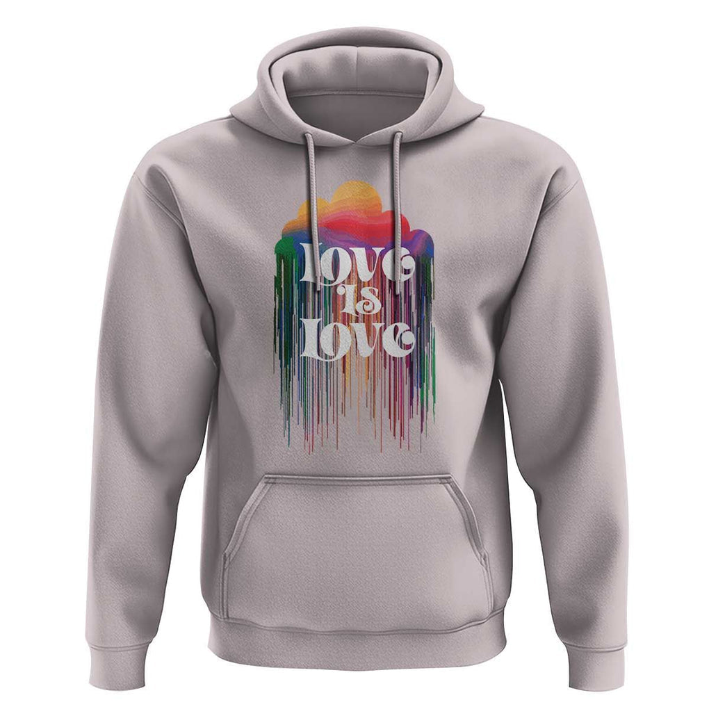 LGBTQ Hoodie Love Is Love Pride Rainbow Cloud Rain Flag TS11 Ice Gray Print Your Wear