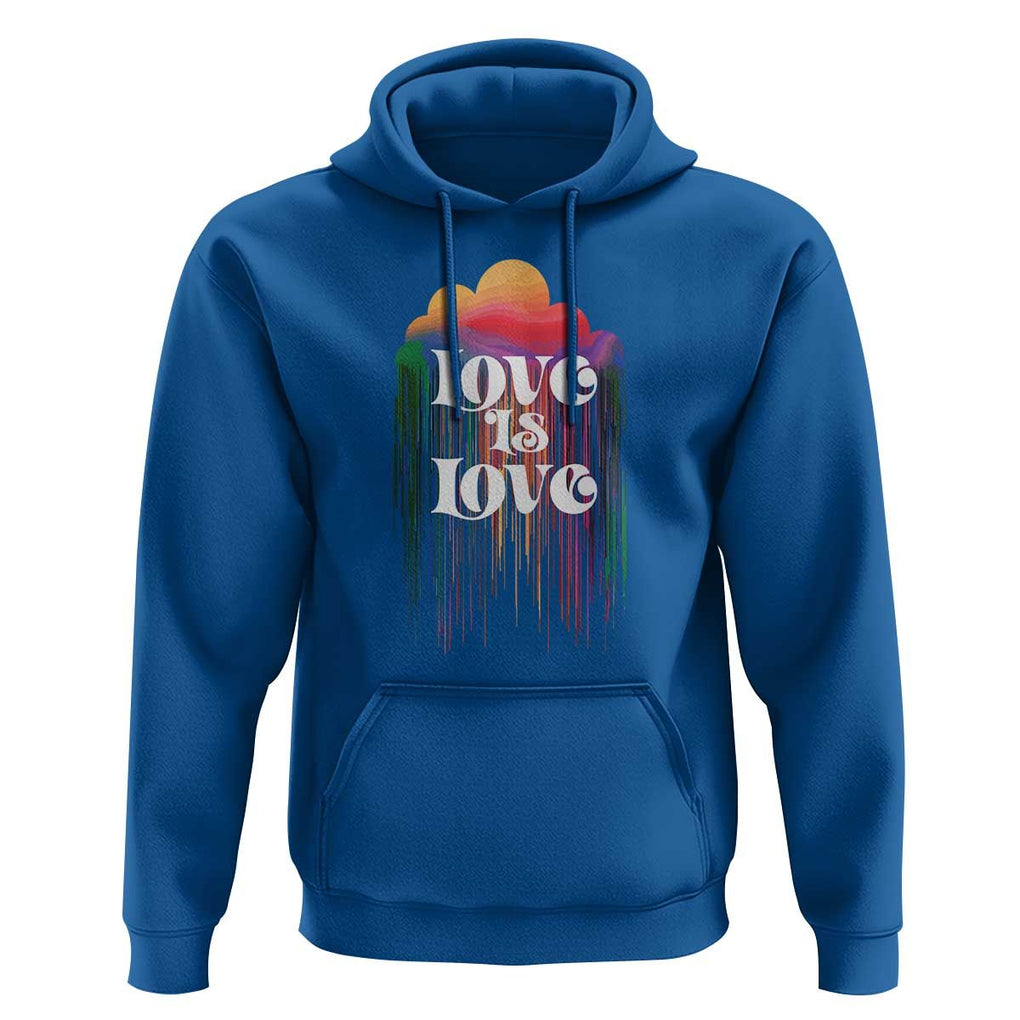 LGBTQ Hoodie Love Is Love Pride Rainbow Cloud Rain Flag TS11 Royal Blue Print Your Wear