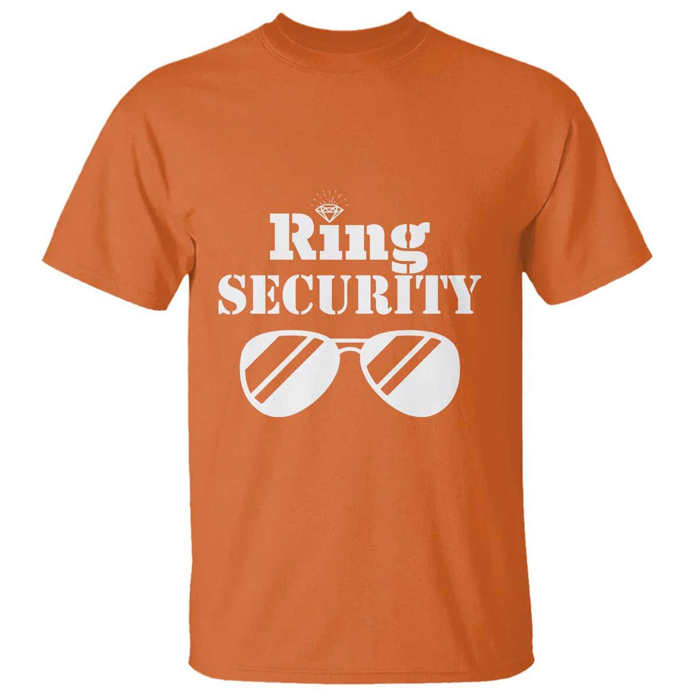 Funny Ring Security T Shirt Wedding Bearer Boy Vintage Sunglasses TS11 Orange Print Your Wear