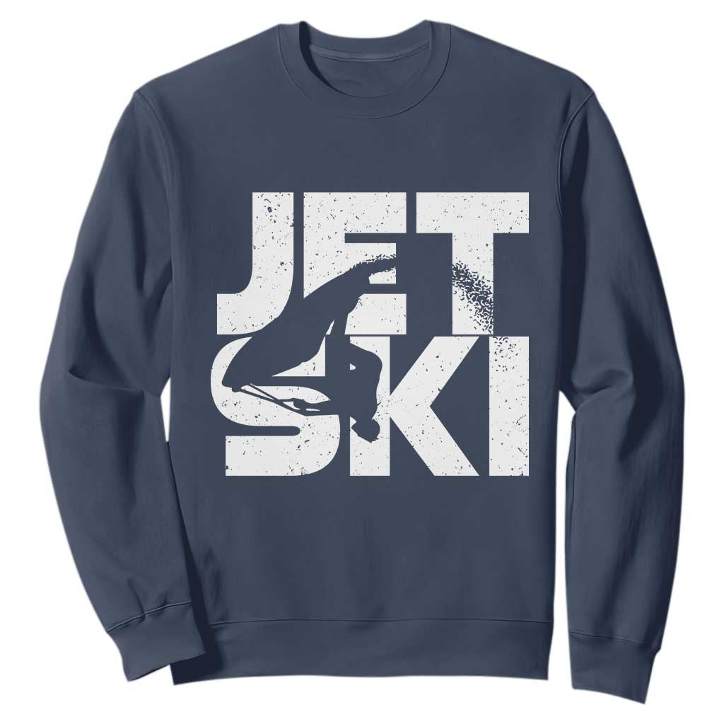 Jet Ski Rider Sweatshirt Water Sports Watercraft Skiing Jetski TS11 Navy Print Your Wear