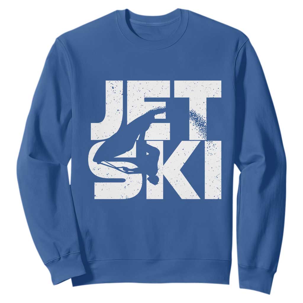 Jet Ski Rider Sweatshirt Water Sports Watercraft Skiing Jetski TS11 Royal Blue Print Your Wear