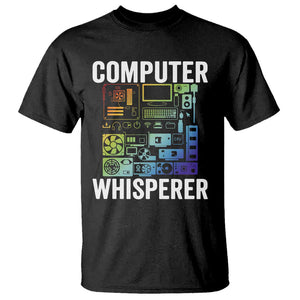 Computer Technician T Shirt Computer Whisperer IT Tech Support Devices TS11 Black Print Your Wear