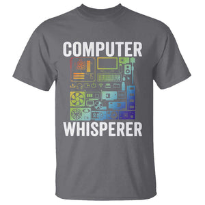 Computer Technician T Shirt Computer Whisperer IT Tech Support Devices TS11 Charcoal Print Your Wear