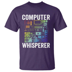 Computer Technician T Shirt Computer Whisperer IT Tech Support Devices TS11 Purple Print Your Wear