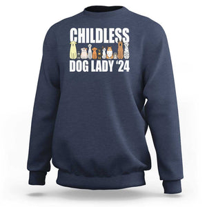 Childless Dog Lady 24 Sweatshirt Harris For President Puppy TS11 Navy Print Your Wear