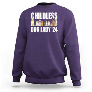 Childless Dog Lady 24 Sweatshirt Harris For President Puppy TS11 Purple Print Your Wear