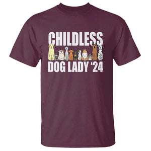 Childless Dog Lady 24 T Shirt Harris For President Puppy TS11 Maroon Print Your Wear