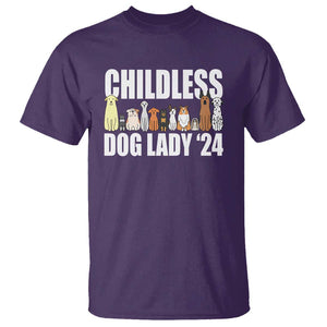 Childless Dog Lady 24 T Shirt Harris For President Puppy TS11 Purple Print Your Wear