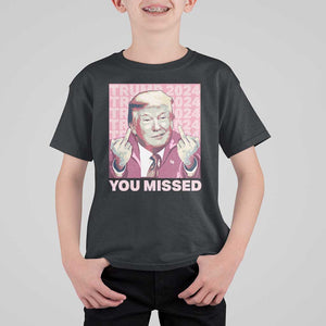 Funny Trump 2024 T Shirt For Kid You Missed Pink Presidential Election TS11 Black Print Your Wear