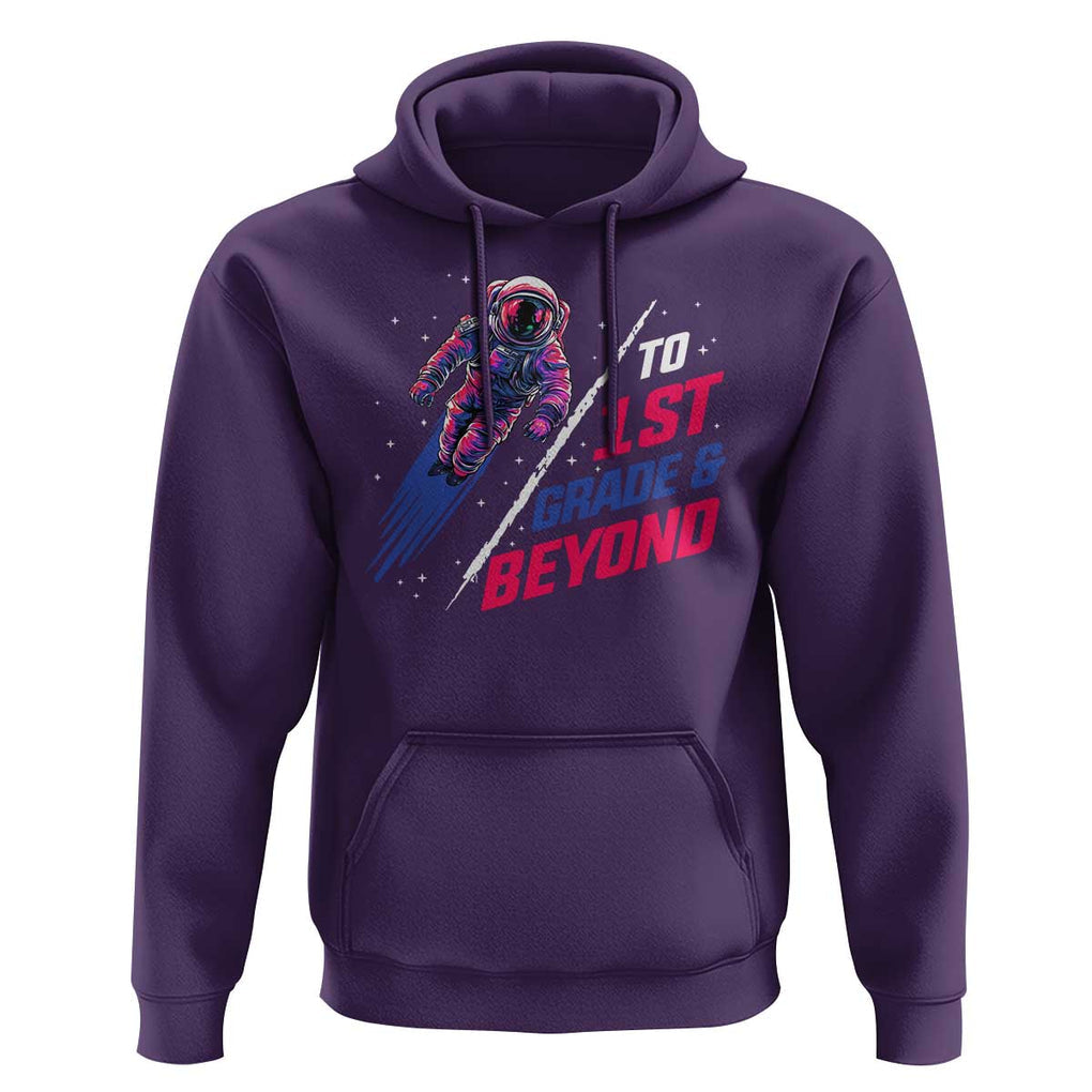 Back To School Space Hoodie To First Grade And Beyond Astronaut TS11 Purple Print Your Wear