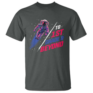 Back To School Space T Shirt To First Grade And Beyond Astronaut TS11 Dark Heather Print Your Wear