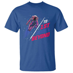 Back To School Space T Shirt To First Grade And Beyond Astronaut TS11 Royal Blue Print Your Wear