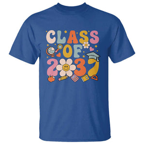 Class Of 2037 T Shirt Back To School Retro Groove Flower Pencil Apple TS11 Royal Blue Print Your Wear