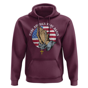 Christian Hoodie Make America Pray Again USA Patriotic TS11 Maroon Print Your Wear