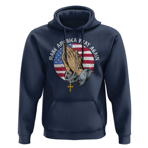 Christian Hoodie Make America Pray Again USA Patriotic TS11 Navy Print Your Wear