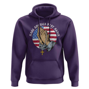 Christian Hoodie Make America Pray Again USA Patriotic TS11 Purple Print Your Wear