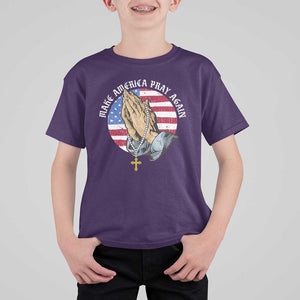 Christian T Shirt For Kid Make America Pray Again USA Patriotic TS11 Purple Print Your Wear