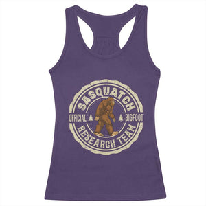 Funny Bigfoot Research Team Racerback Tank Top Retro Official Sasquatch Forest Stroll TS11 Purple Print Your Wear
