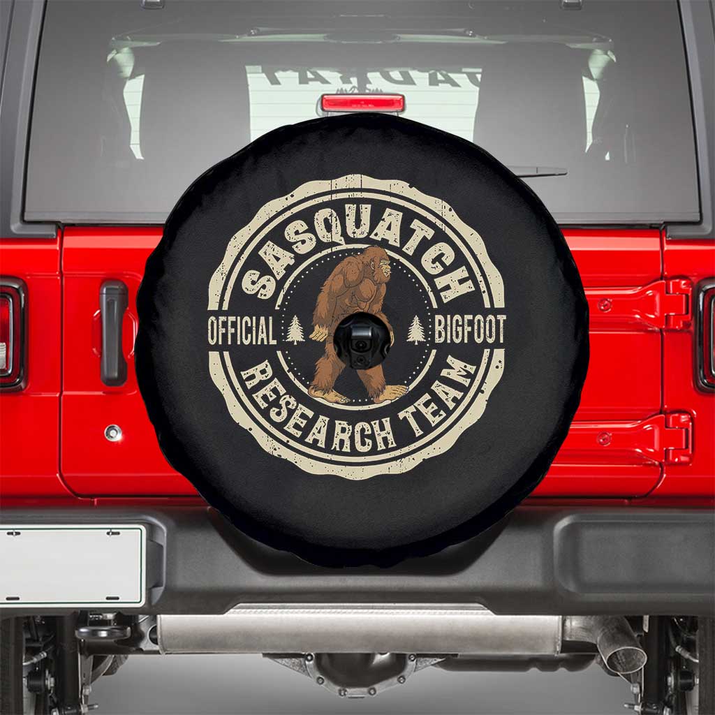 Funny Bigfoot Research Team Spare Tire Cover Retro Official Sasquatch Forest Stroll TS11 Black Print Your Wear