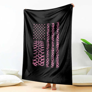 Off Road Car Wheel Pink Leopard Print American Flag Throw Blanket TS11 Print Your Wear