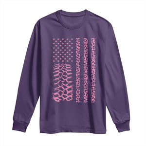Off Road Car Wheel Pink Leopard Print American Flag Long Sleeve Shirt TS11 Purple Print Your Wear