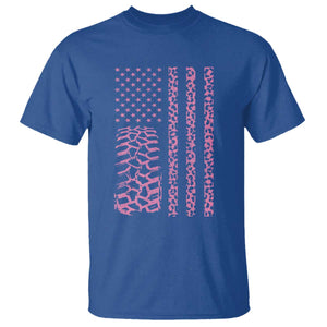 Off Road Car Wheel Pink Leopard Print American Flag T Shirt TS11 Royal Blue Print Your Wear