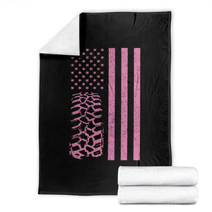 Off Road Car Wheel Vintage Pink American Flag Throw Blanket TS11 Black Print Your Wear