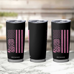 Off Road Car Wheel Vintage Pink American Flag Tumbler Cup TS11 Print Your Wear