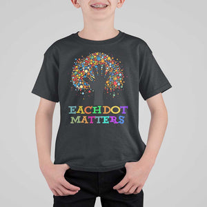 Happy Dot Day T Shirt For Kid Each Dot Matters Colorful Dot Hand Tree TS11 Black Print Your Wear