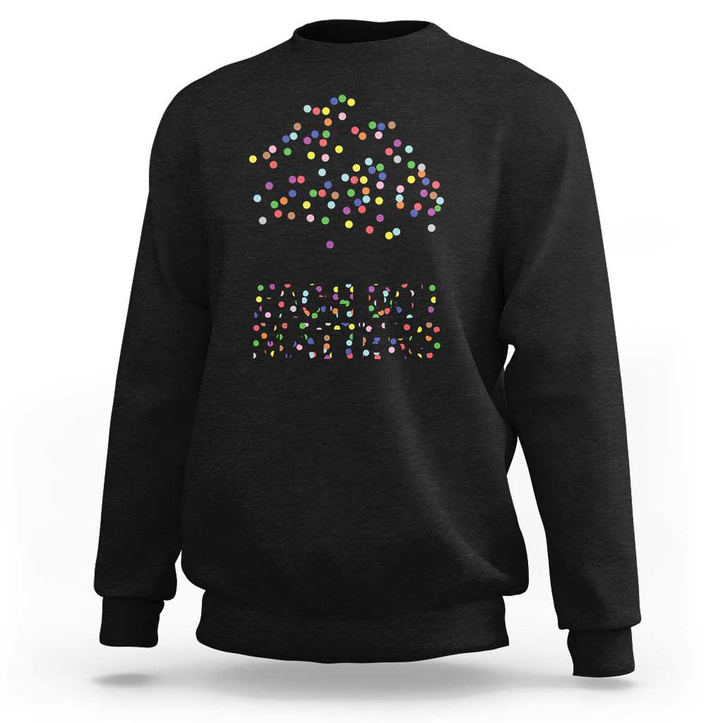 Happy Dot Day Sweatshirt Each Dot Matters Colorful Dots Tree TS11 Black Print Your Wear