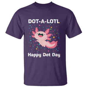 Happy Dot Day T Shirt Dot A Lotl Cute Axolotl Colorful Dot TS11 Purple Print Your Wear