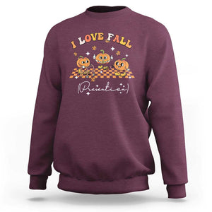 Funny Fall Physical Therapy Sweatshirt I Love Fall Prevention Retro Groove Pumpkin TS11 Maroon Print Your Wear