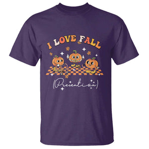 Funny Fall Physical Therapy T Shirt I Love Fall Prevention Retro Groove Pumpkin TS11 Purple Print Your Wear