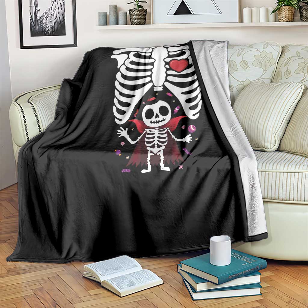 Pregnancy Announcement Throw Blanket Halloween Vampire Skeleton Monster Baby Pregnant Candy TS11 Print Your Wear