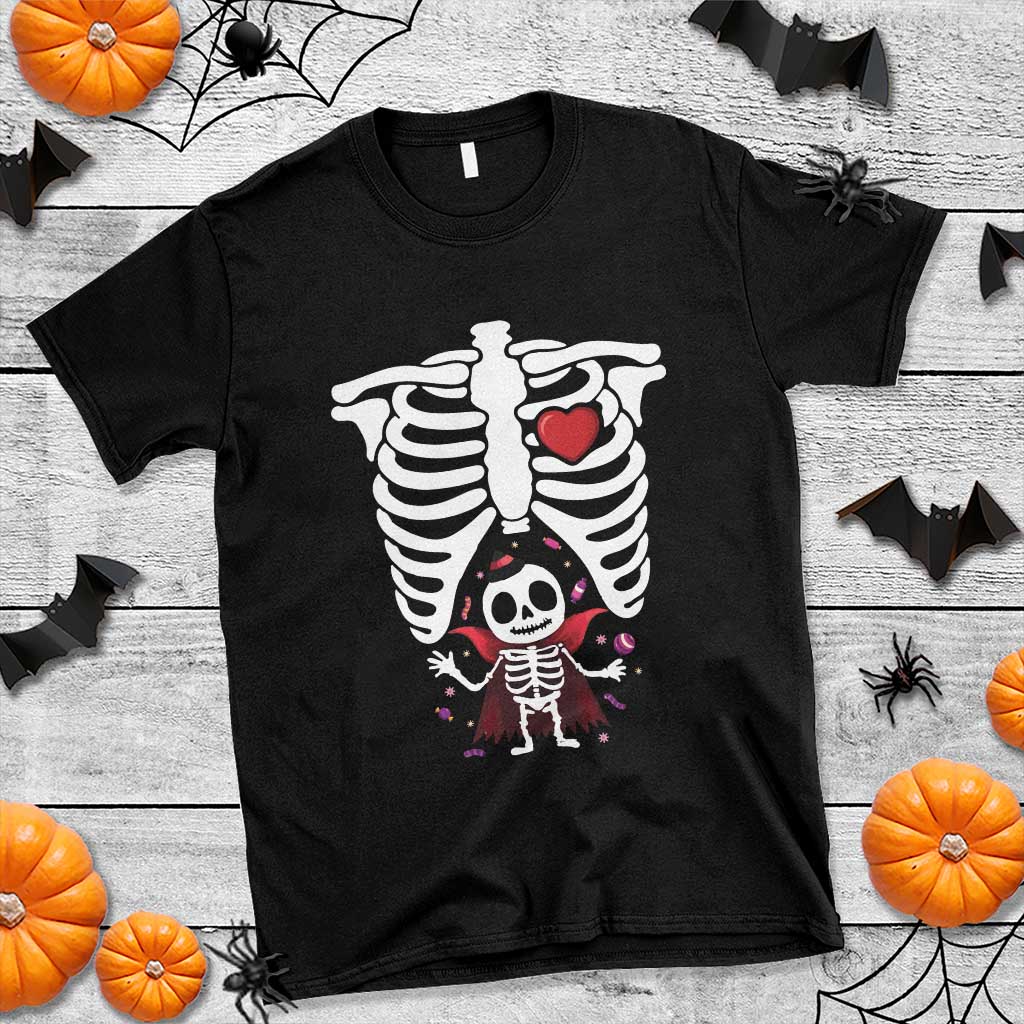 Pregnancy Announcement T Shirt Halloween Vampire Skeleton Monster Baby Pregnant Candy TS11 Black Print Your Wear