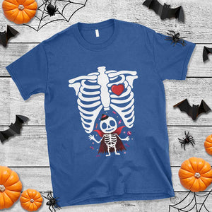 Pregnancy Announcement T Shirt Halloween Vampire Skeleton Monster Baby Pregnant Candy TS11 Royal Blue Print Your Wear