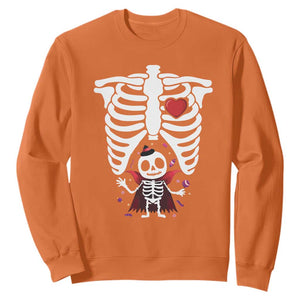 Pregnancy Announcement Sweatshirt Halloween Vampire Skeleton Monster Baby Pregnant Candy TS11 Orange Print Your Wear