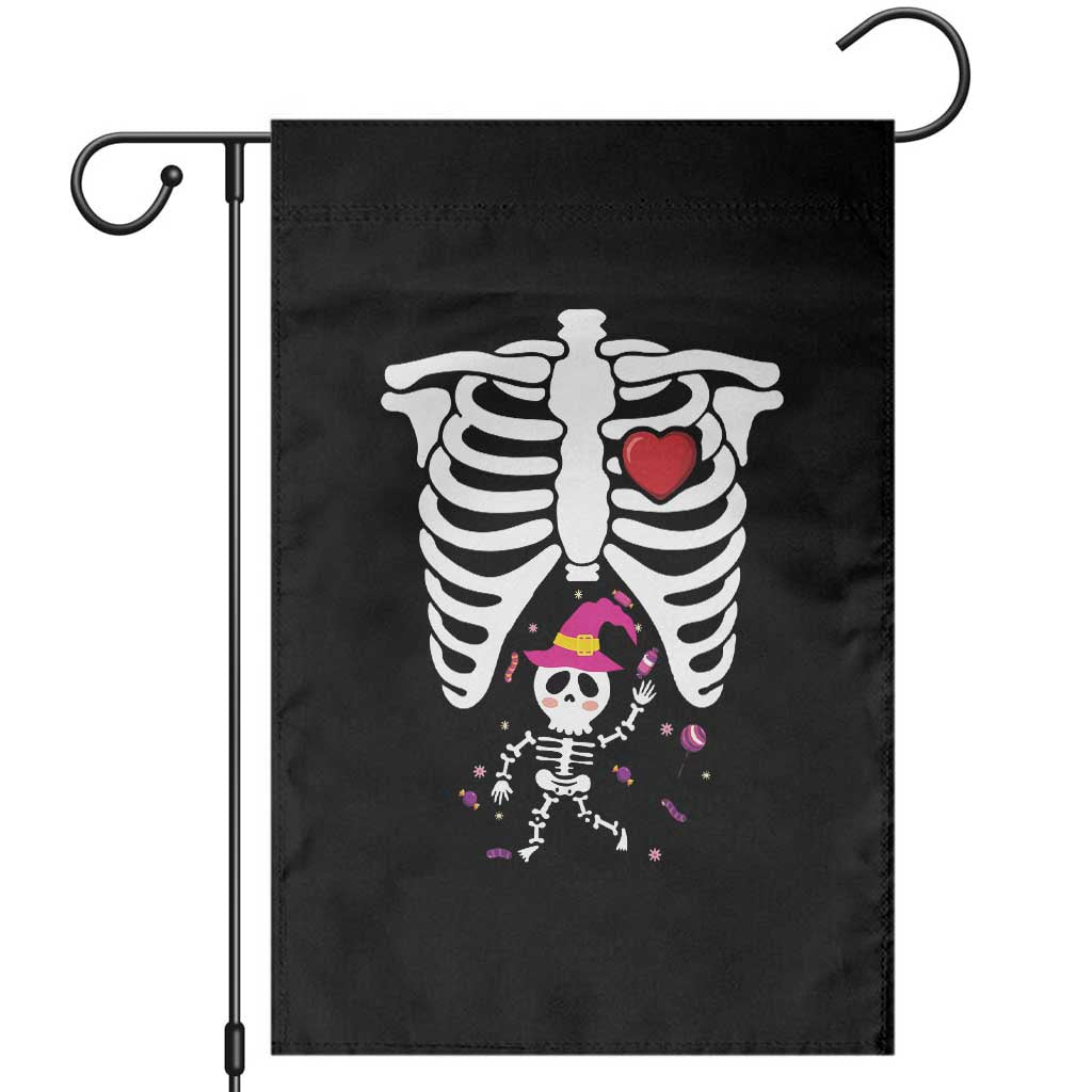 Pregnancy Announcement Garden Flag Halloween Witch Skeleton Monster Baby Pregnant Candy TS11 Black Print Your Wear
